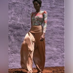 Andrea Iyamah Teal Pleated Women's - Toffee - Size XS